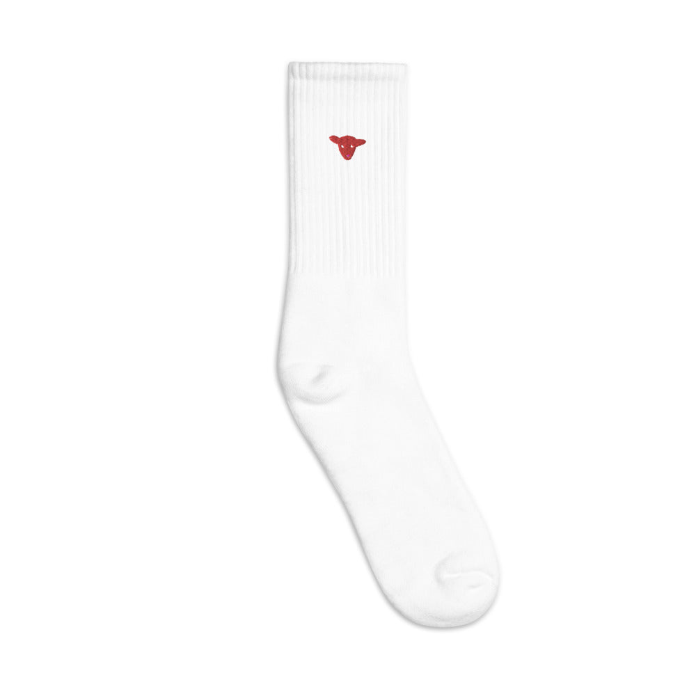 Embroidered double sided socks